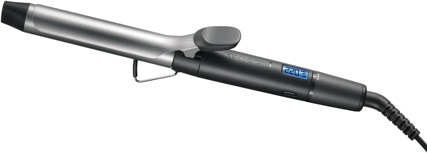 Remington Rizador y Ondulador de Pelo Pro Soft Curl, con Pinza de 25 mm, Crea Rizos Suaves y Sueltos, Cerámica con Titanio, Turmalina, Protección y Brillo, 10 Temperaturas hasta 220°C – Remington