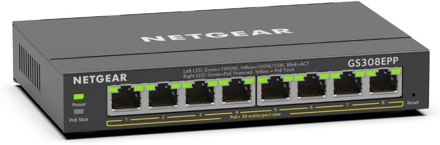 Switch de red GS308EPP – 
