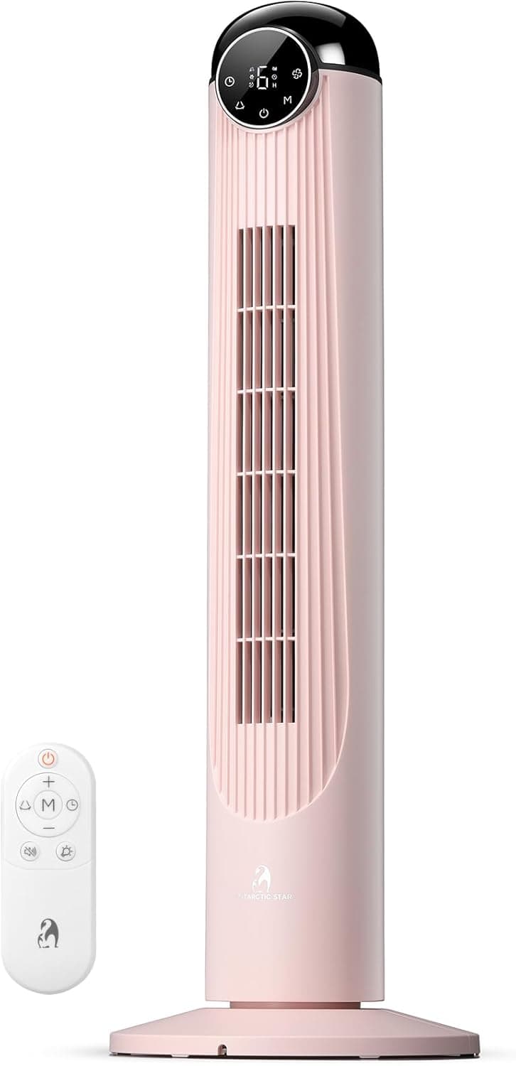 Antarctic Star T36 - Ventilador de torre de 36 pulgadas, ventilador oscilante sin aspas con control remoto, 6 velocidades ... – 