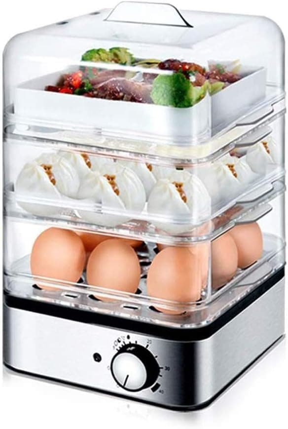 SaryEdge Vaporera de Huevos de Tres Capas con Apagado automático, máquina eléctrica para desayunos., – SaryEdge