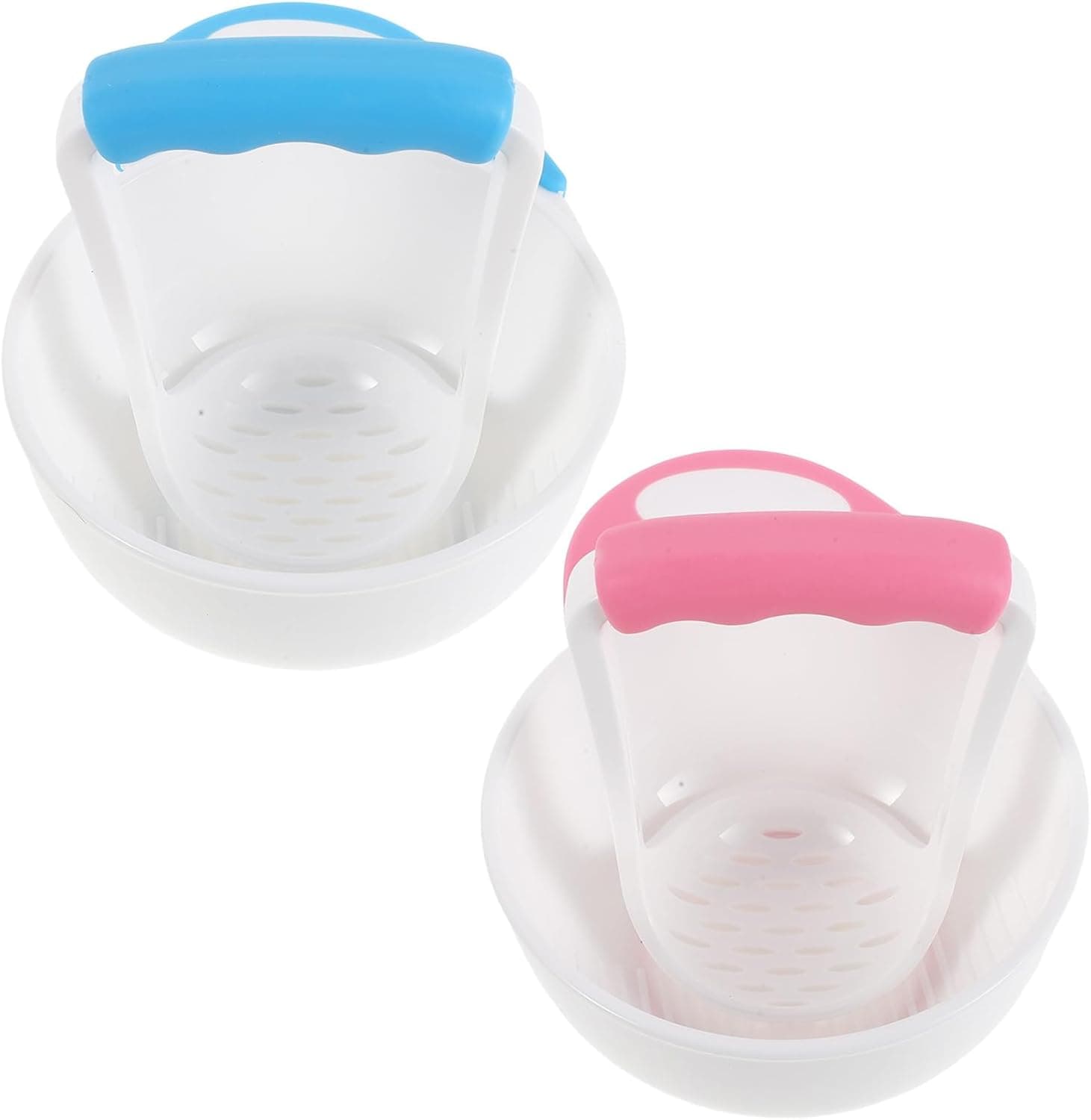 ifundom Juego de 2 Tazones Trituradores Manuales para Alimentos de Bebés, Procesador Fácil de Limpiar y Portátil para Trit... – ifundom