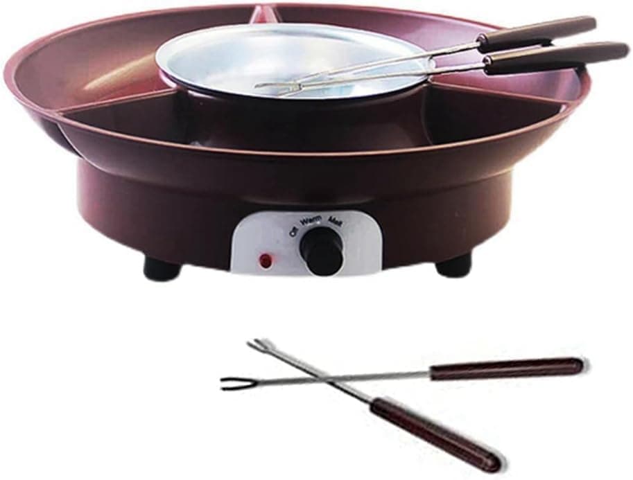 Xnuiasqe Juego de Ollas para Fondue, MáQuina EléCtrica para Hacer Fondue de Chocolate con 4 Tenedores, Kit de MáQuina para... – Xnuiasqe