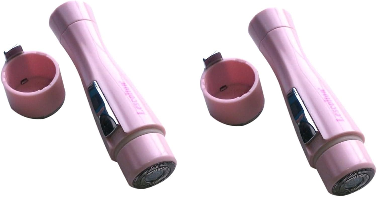 POPETPOP 2piezas Epilador Eléctrico Para Mujeres Depilación Facial y Corporal Recargable Diseño Ergonómico Color Rosa De U... – POPETPOP