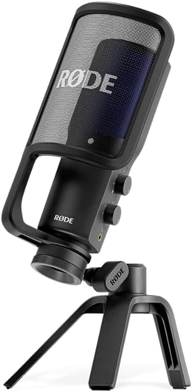 RØDE NT-USB+ Micrófono de Condensador USB de Grado Profesional con Interfaz de Audio Incorporada, para Transmisión y Graba... – RØDE