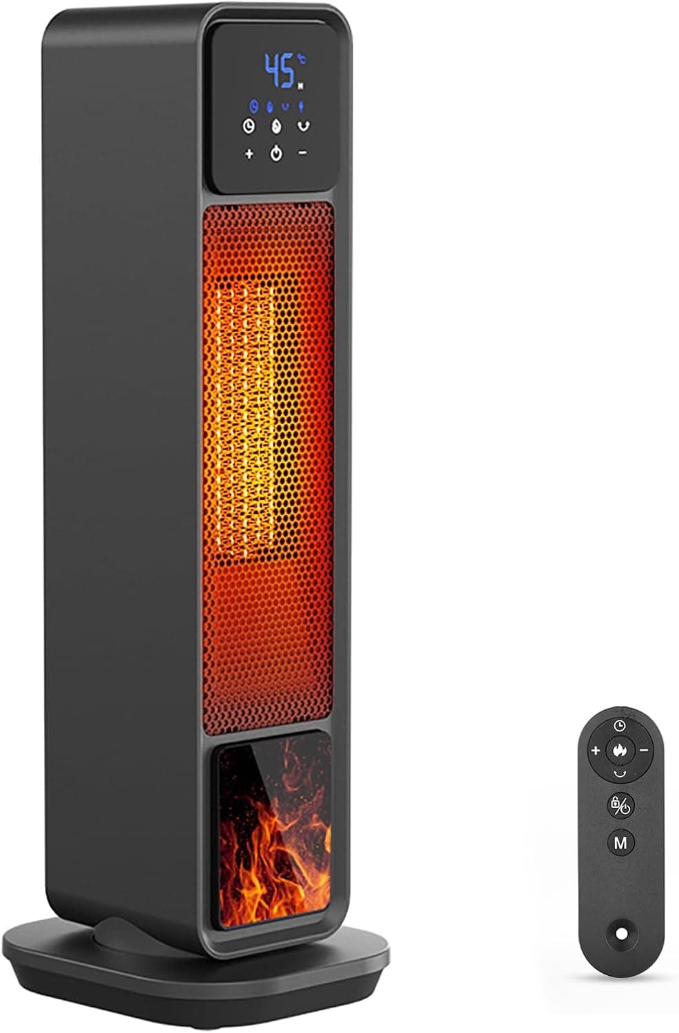 Calefactor Bajo Consumo,2200W Ceramico Radiador Electrico con Mando a Distancia/Termostato,4 Modos,Temporizador 12H,Oscila... – 