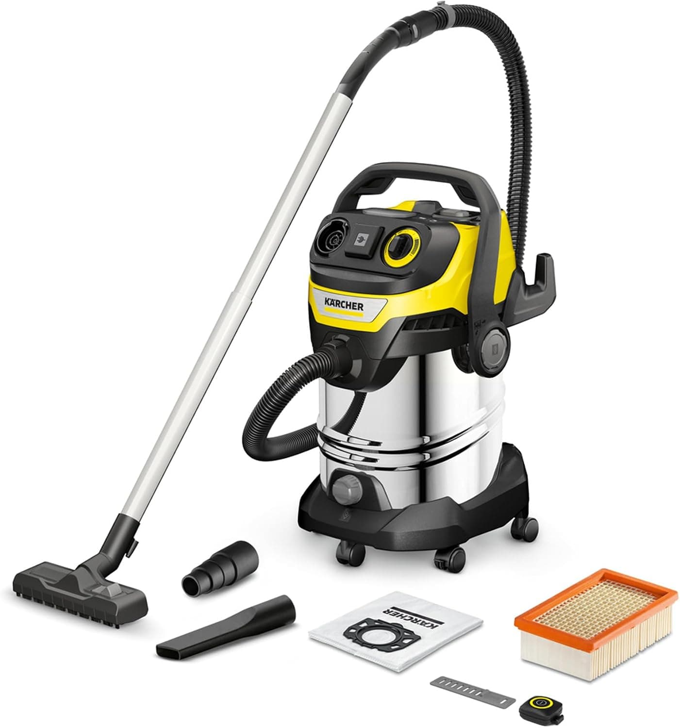 KÄRCHER Aspirador en seco y húmedo WD 7 Control P S 30/6/35/T, Sistema Inteligente de Control de Filtro, Mando a Distanci... – KÄRCHER
