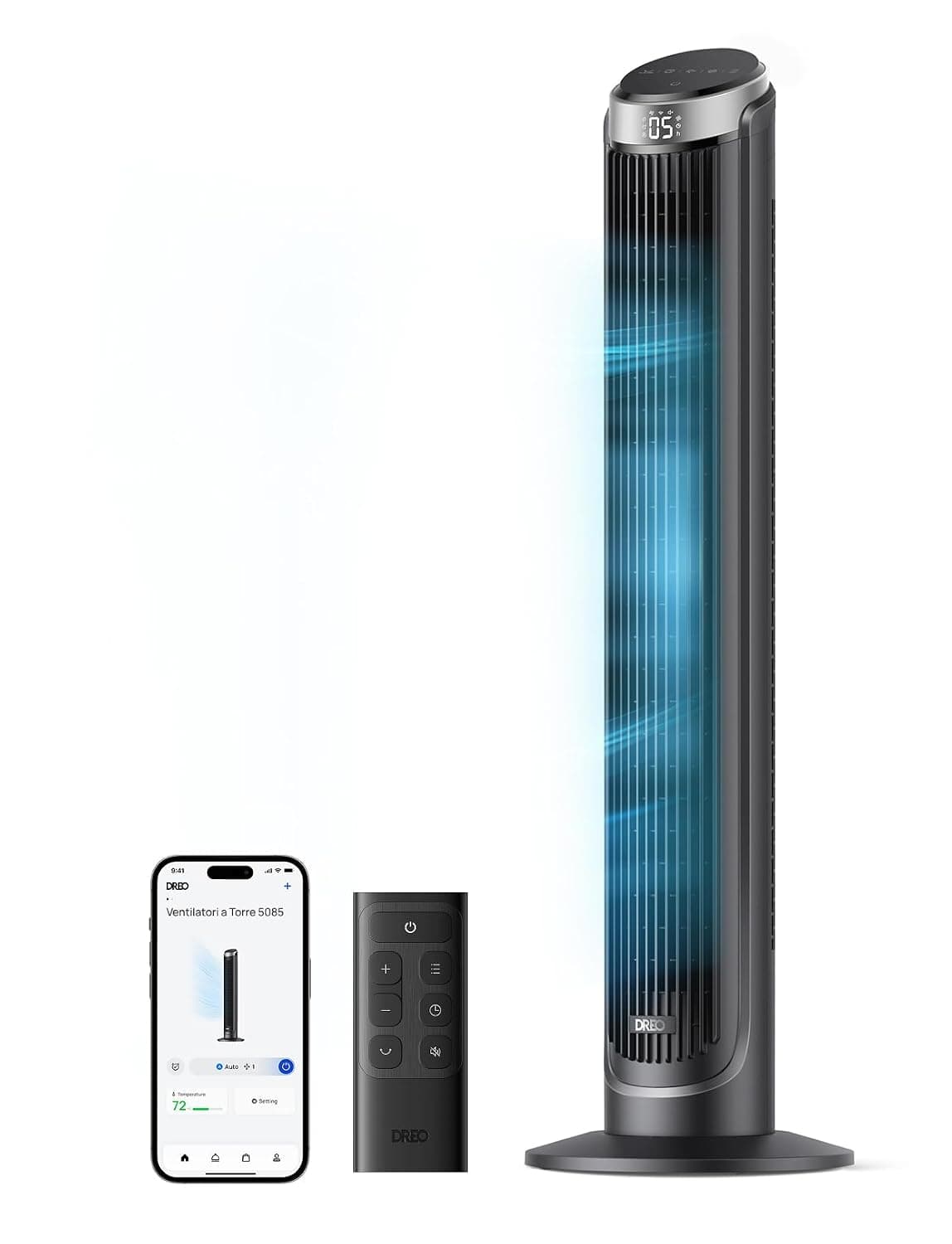 Ventilador Táctil/Mando/App & Control por Voz – 
