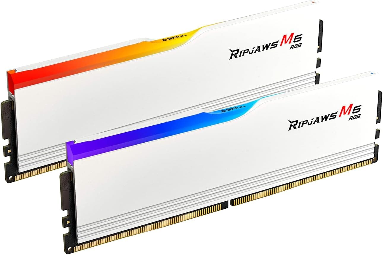 G.SKILL Ripjaws M5 Series (Intel XMP 3.0) DDR5 RAM 32GB (2x16GB) 6400MT/s CL36-48-48-102 1.35V Memoria de computadora de e... – 