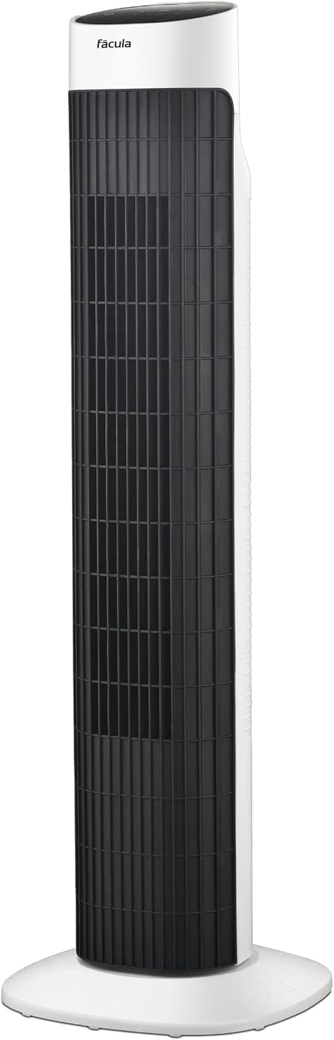 facula - Ventilador de Torre Digital Oscilante Rok 45w | 3 modos | 3 velocidades | Temporizador | Mando a distancia – 