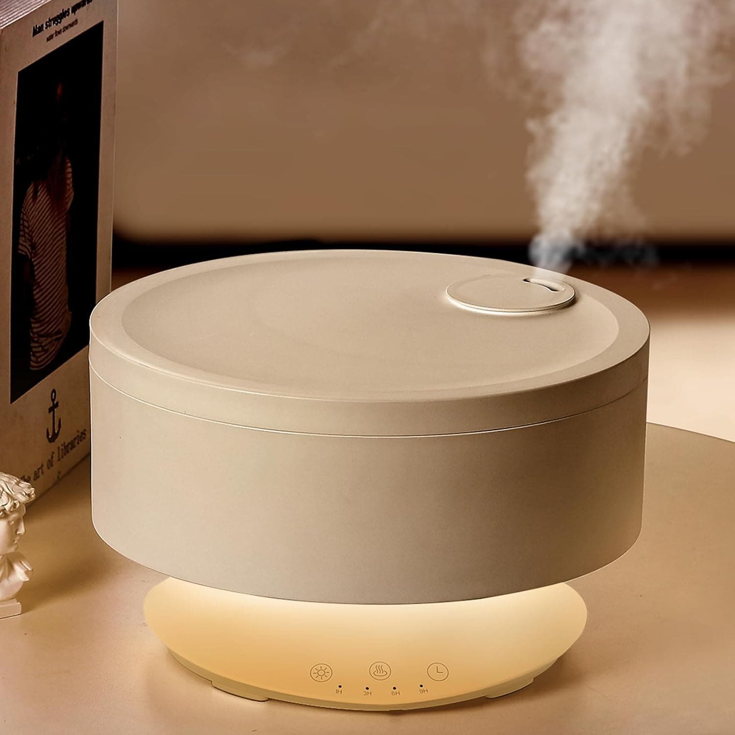 Levoair - Humidificadores de 1,6 litros con luz nocturna colorida para recámara y difusor de aceite esencial, humidificado... – Levoair