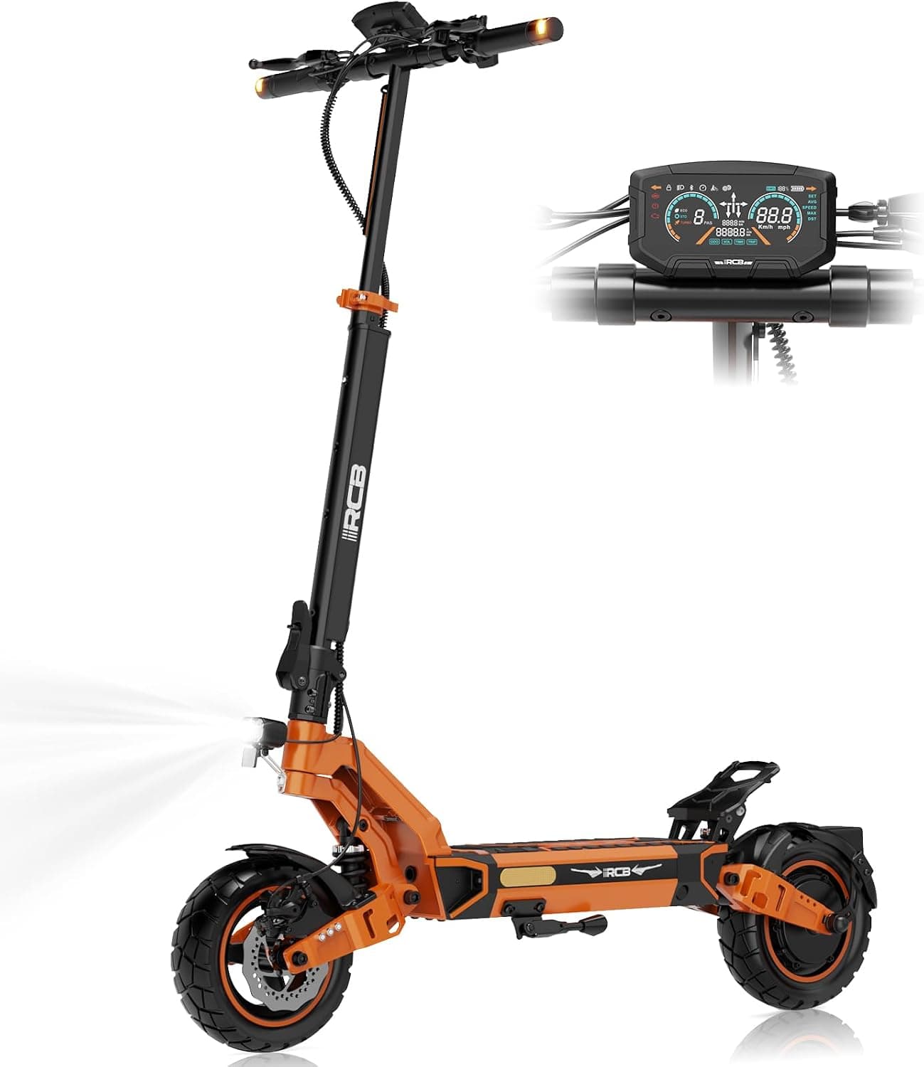 RCB D7/D7 Pro (Ultra) Patinete eléctrico Adultos,NFC/Pisca App/Intermitentes, Pendiente 26%, Motor 500W Máx 1600W, Autonom... – RCB