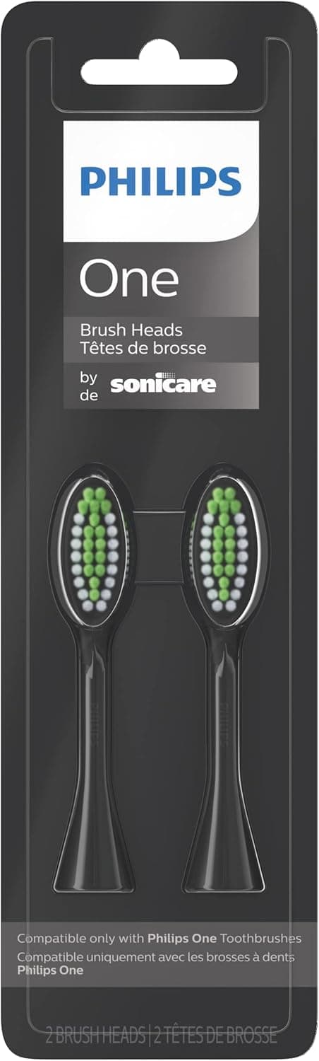 Philips Sonicare, 2 cabezales de cepillo, negro sombra, BH1022/06 – Philips
