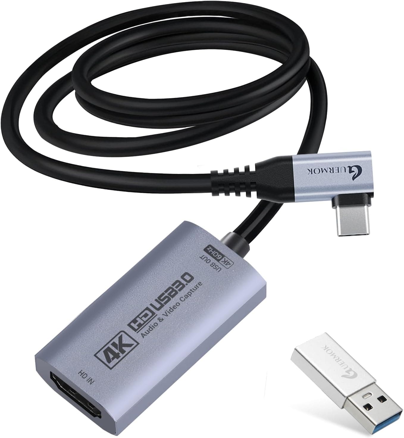 Cable HDMI Guermok GUC-001 con USB-C de 90° – Guermok