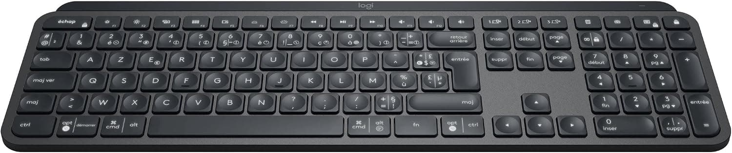 Logitech MX Keys Advanced Teclado Inalámbrico, Bluetooth, Clara Respuesta Táctil, Retroiluminación, USB-C, PC/Mac/Portáti... – Logitech