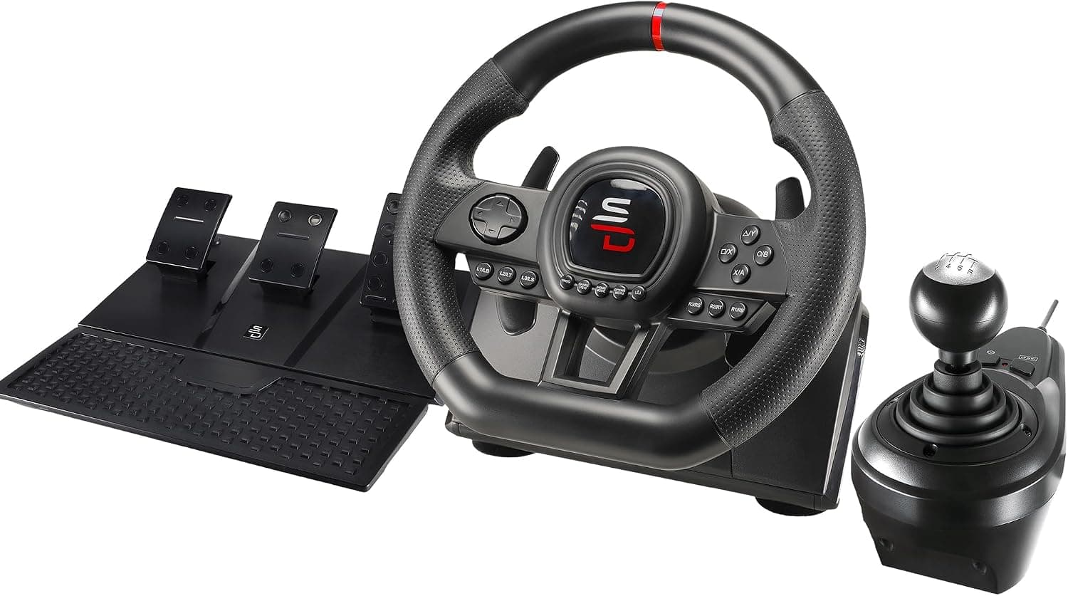 Volante gaming GS650-X con Palanca de Cambios – 