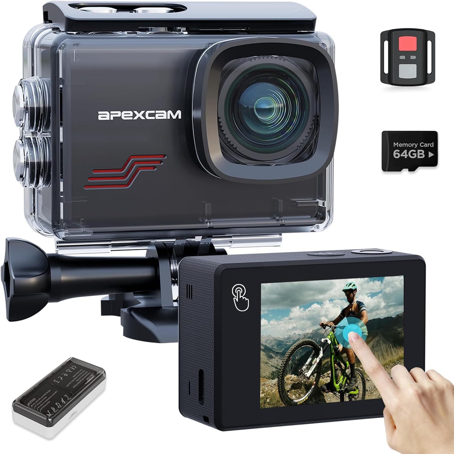 Cámara de acción Apexcam M80PRO Subacuática Impermeable – Apexcam