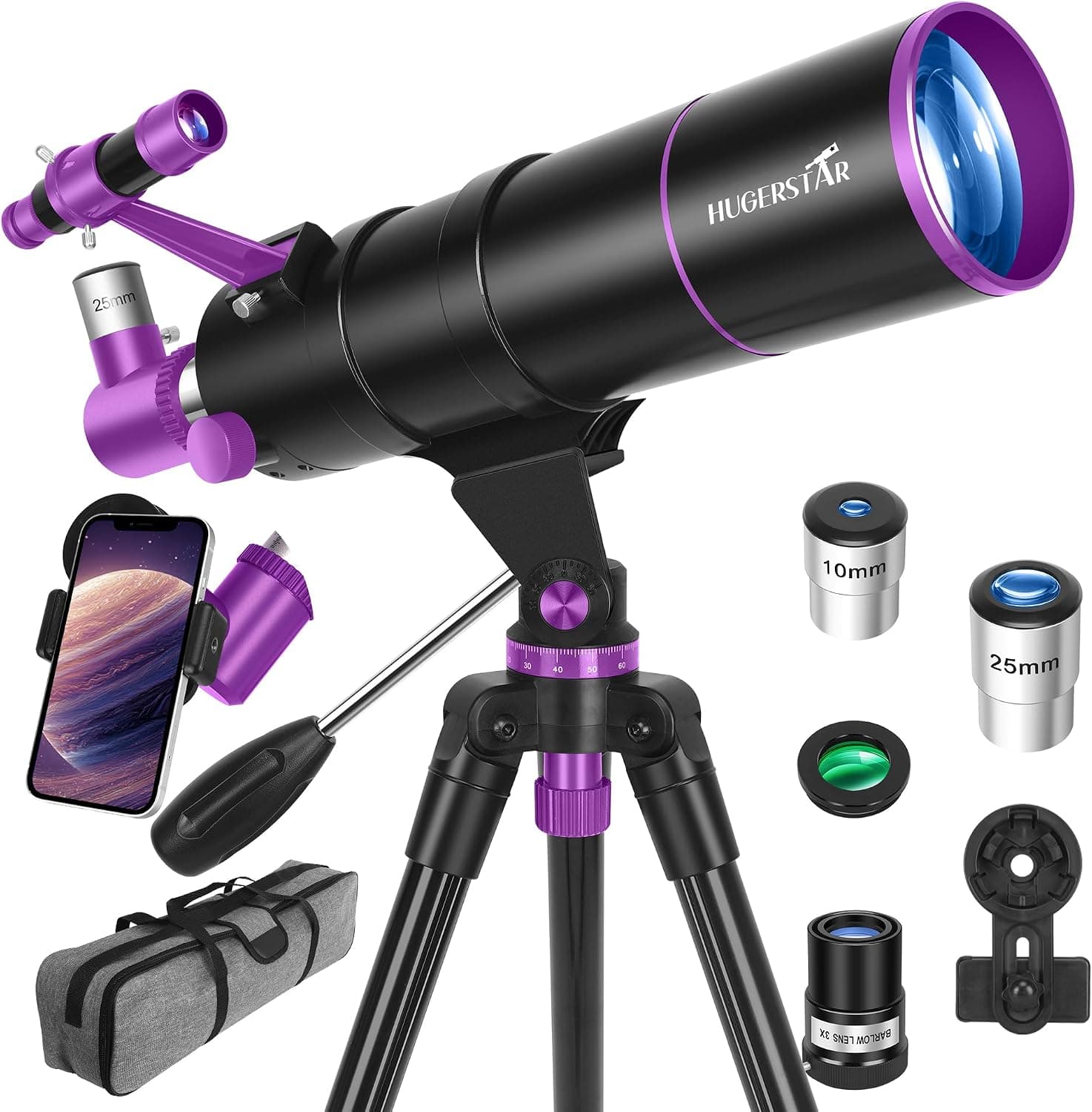 Telescopio HUGERSTAR Refractor Portátil – HUGERSTAR