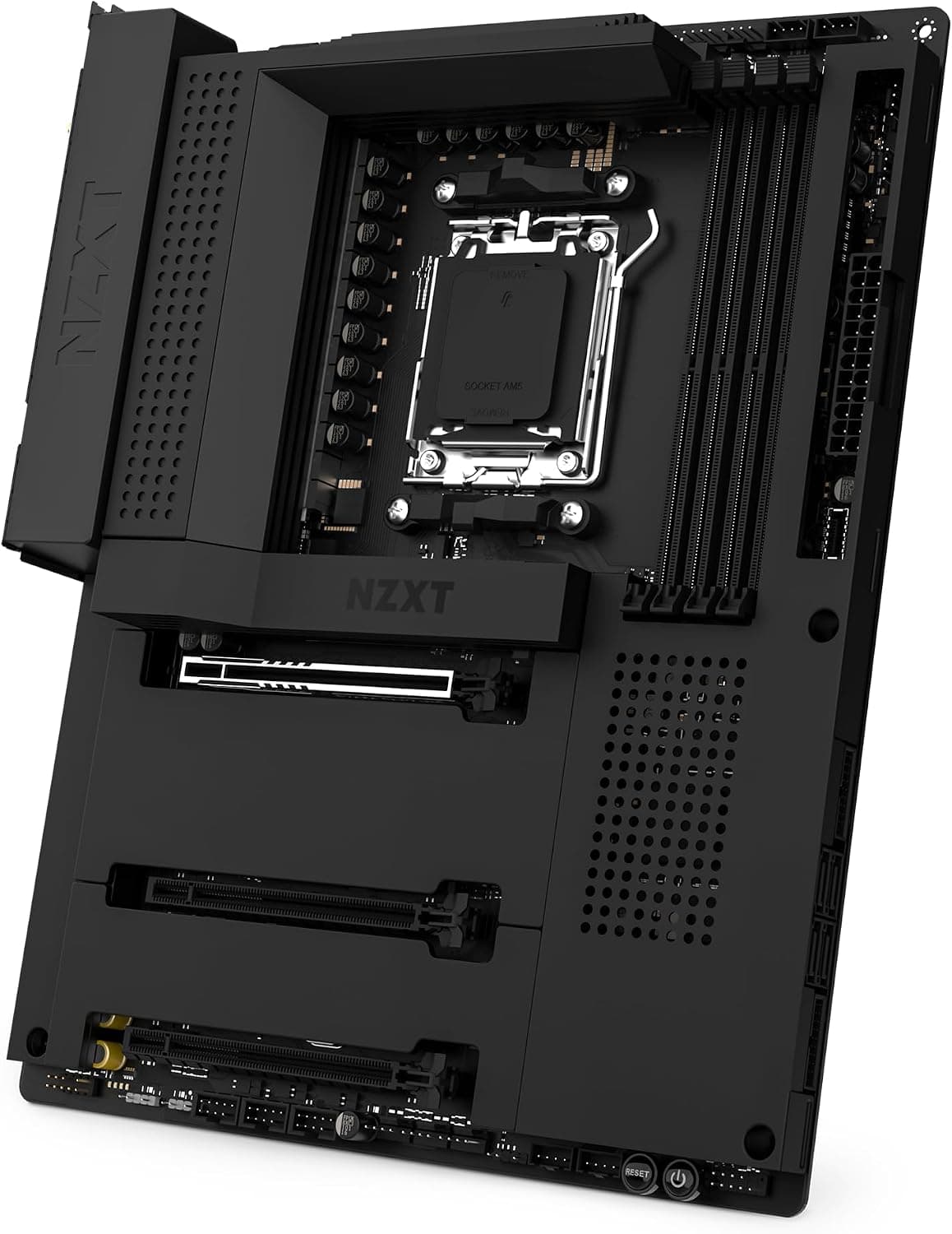 NZXT N7 B650E - Chipset AMD B650 - Soporta CPUs AMD Ryzen Series 8000 &amp; 7000 (Socket AM5) - Placa Base ATX para Juegos - E... – 