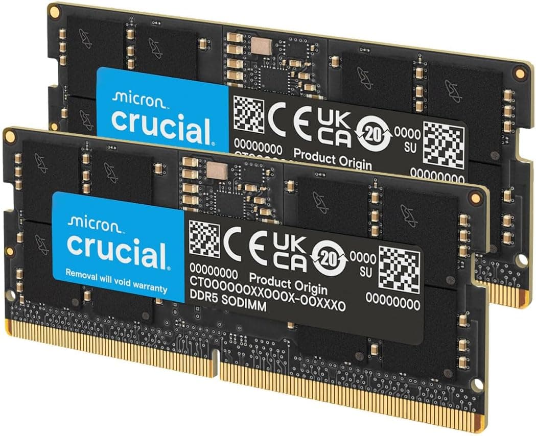 Crucial RAM DDR5 128GB Kit (2x64GB) 5600MHz SODIMM, Memoria para Ordenador Portátil/Laptop, Mini PC (o 5200MHz / 4800MHz) ... – 