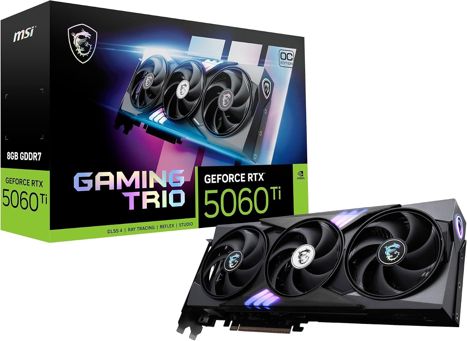 MSI Gaming RTX 5060 Ti 8G Gaming Trio OC Tarjeta gráfica (8 GB GDDR7, TBA-bit, Rendimiento Extremo: TBA MHz, DisplayPort x... – 