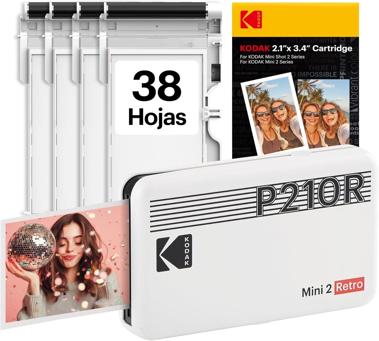 Impresora KODAK Mini 2 Retro Navidad Regalos 4Pass conexión inalámbrica Bluetooth – KODAK