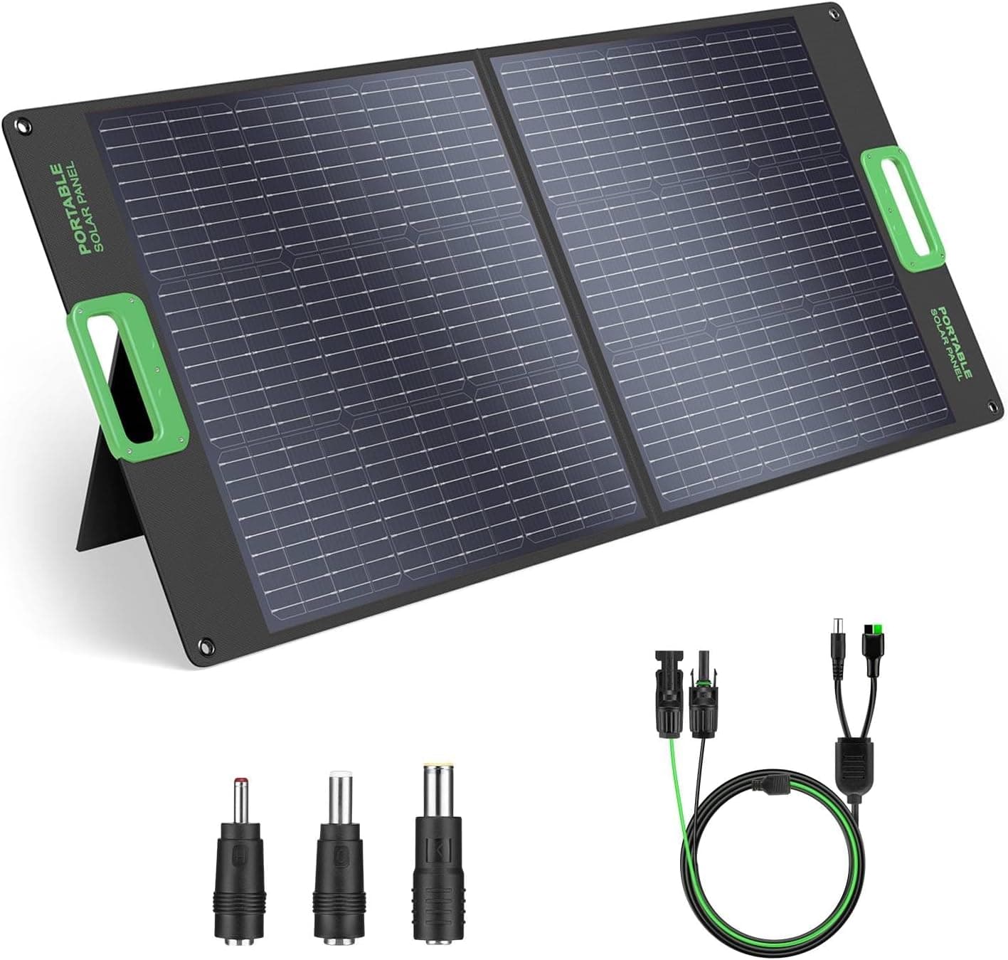 GRECELL 100W Portable Solar Panel for Power Station Generator, 20V Foldable Solar Cell Solar Charger with High-Efficiency ... – GRECELL