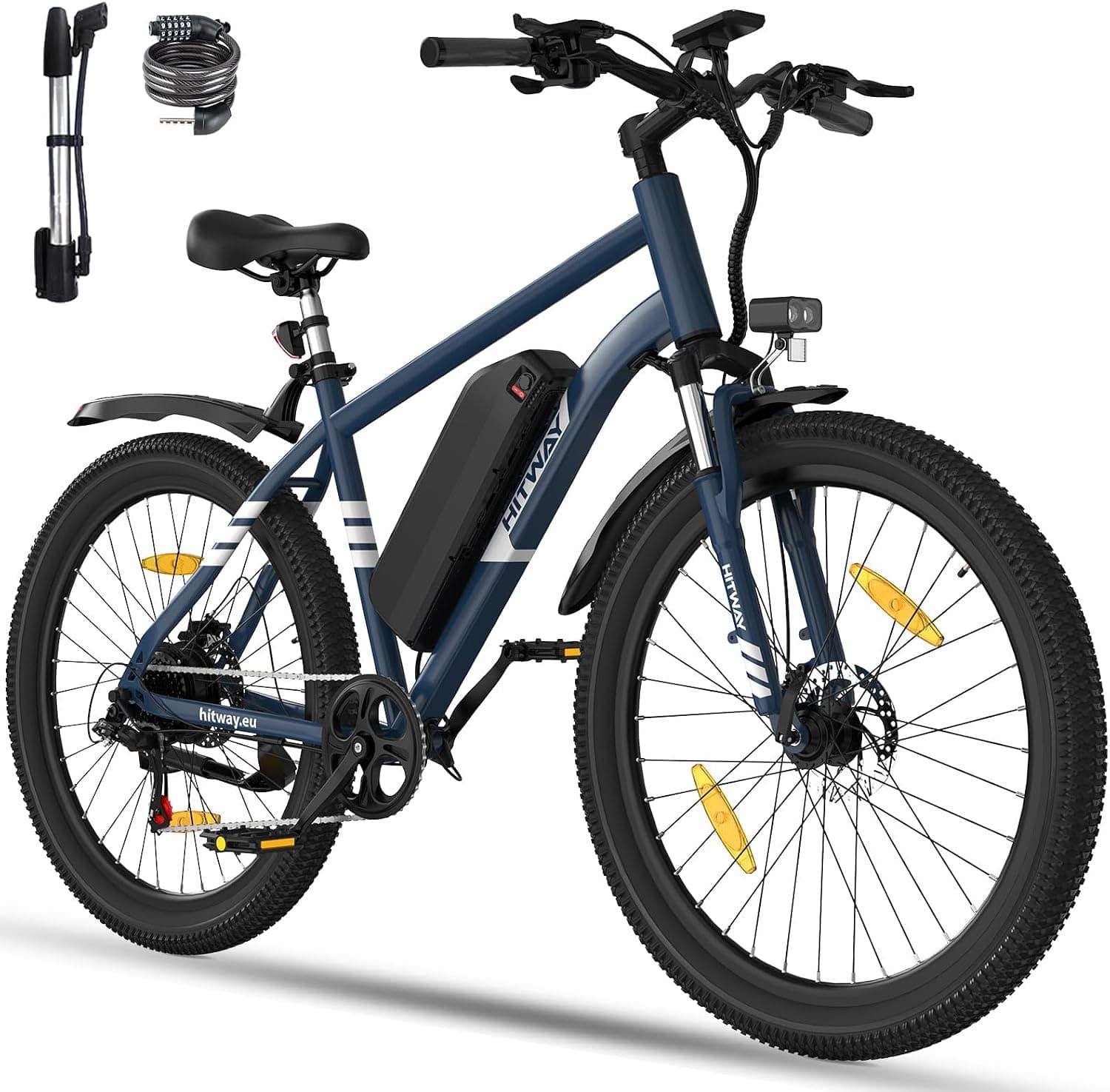 HITWAY 27,5"/26" Bicicleta Eléctrica para Adultos, Bicicleta de montaña eléctrica Batería extraíble de 36V13Ah/48V15Ah, tr... – HITWAY
