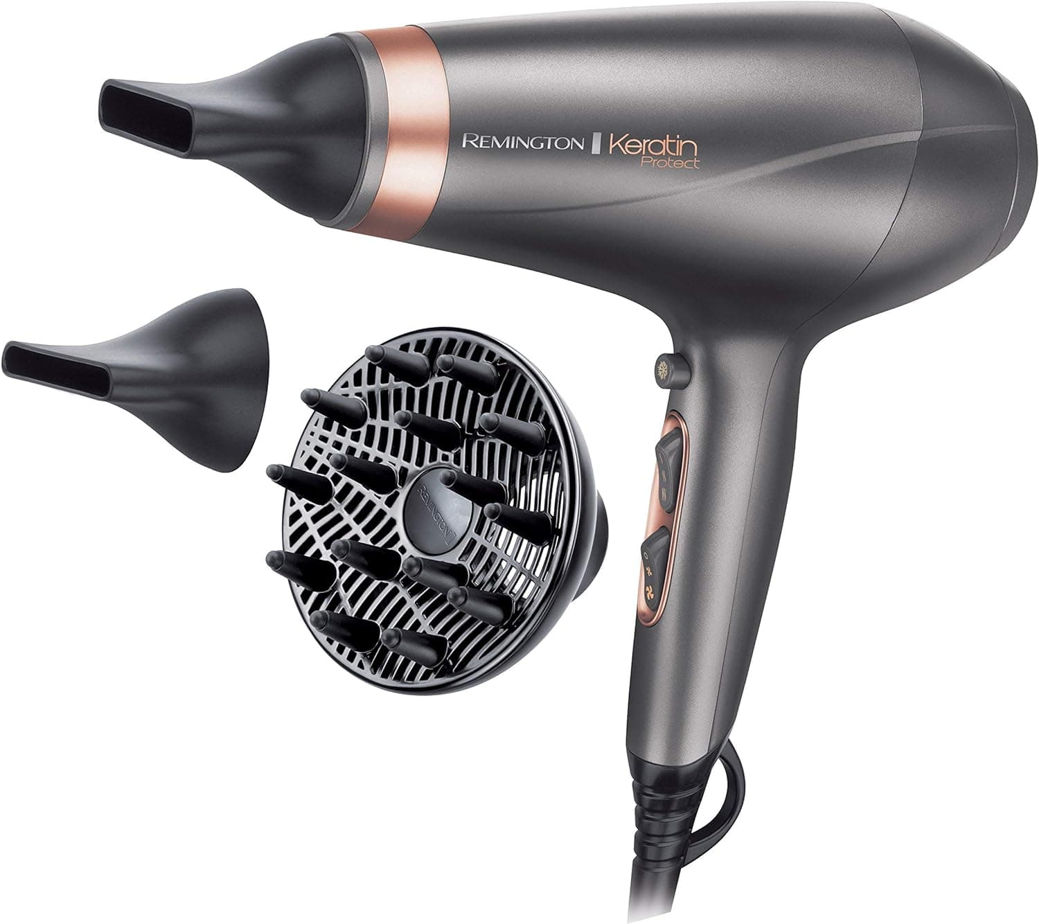 Remington Secador de Pelo Profesional Keratin Protect, Iónico, 2200W, Motor AC, AC8820 – Remington