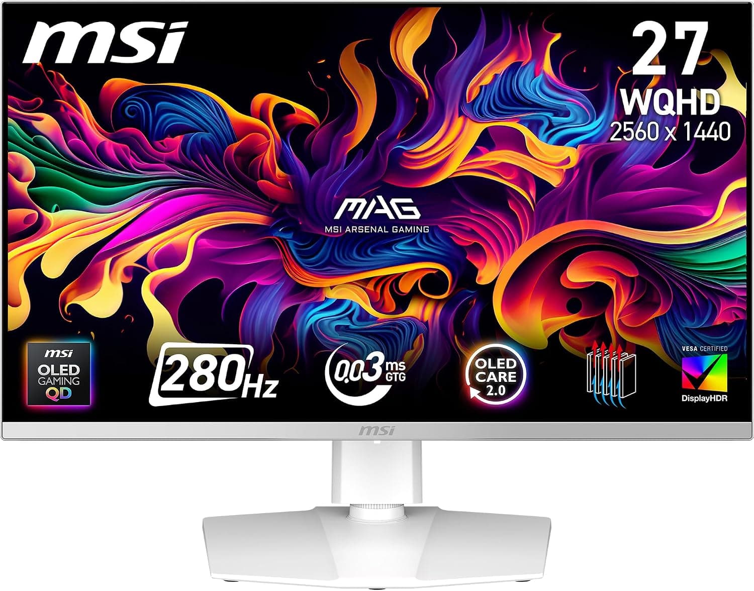 Monitor Gaming MSI mag 272QPW QD-OLED X28 280Hz – MSI