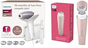 Bundle of Philips Lumea serie 8000, dispositivo de depilación IPL, alternativa de depilación láser, 4 accesorios, BRI949/0... – Bundle