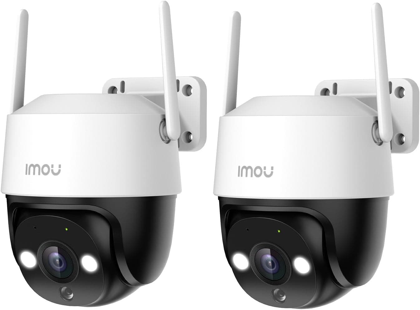 Imou 2K(3MP) Cámara Vigilancia Exterior 2-Pack, 360° PTZ Cámara WiFi IP Vigilancia de Seguridad, Visión Nocturna Color 30... – Imou