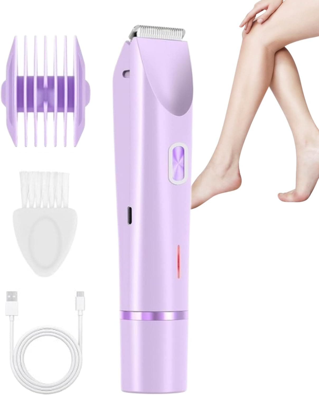 Depiladoras Eléctricas Para Mujeres,Epilador Impermeable de Dos Cabezales,Recortadora de Bikini de 400mAh | Para el Cuerp... – Depiladoras