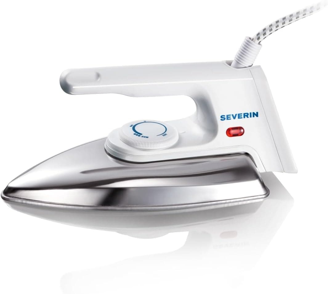 SEVERIN Plancha de mano sin vapor con suela de aluminio pulido y regulación continua de la temperatura, Mini plancha liger... – SEVERIN