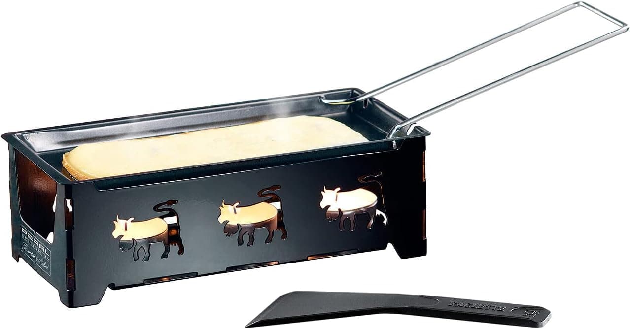 Rosenstein & Söhne HOGAR Y COCINA - mini raclette: Vela de té Raclette, para 1 persona, plegable, con raspador y velas (de... – Rosenstein