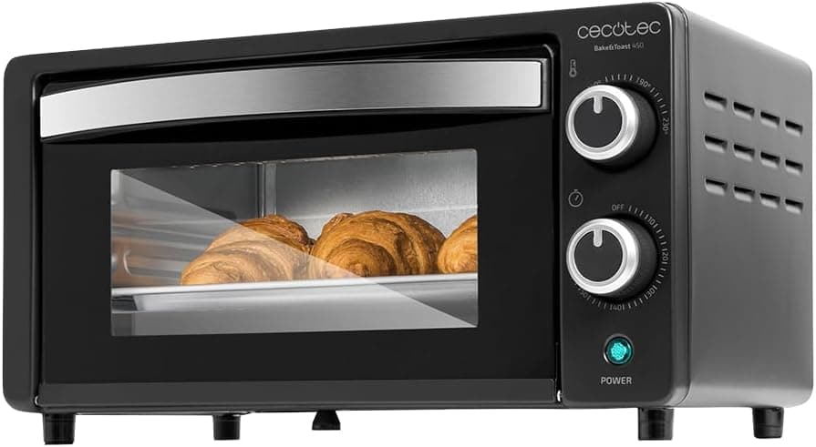 Cecotec Horno de sobremesa Bake&Toast 1090 Black, 10 L, 1000 W, Temporizador 60min, Temperatura regulable hasta 230ºC, bandej – Cecotec