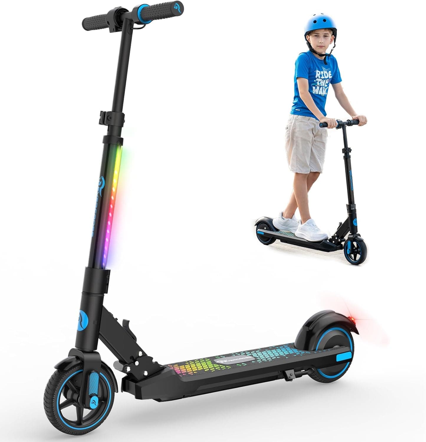 EVERCROSS EV06C Patinete Eléctrico, 6,5'' Patinete Eléctrico Plegable Niños 6 a 12 Años, hasta 15 KM/H & 8 KM, Pantalla LE... – EVERCROSS
