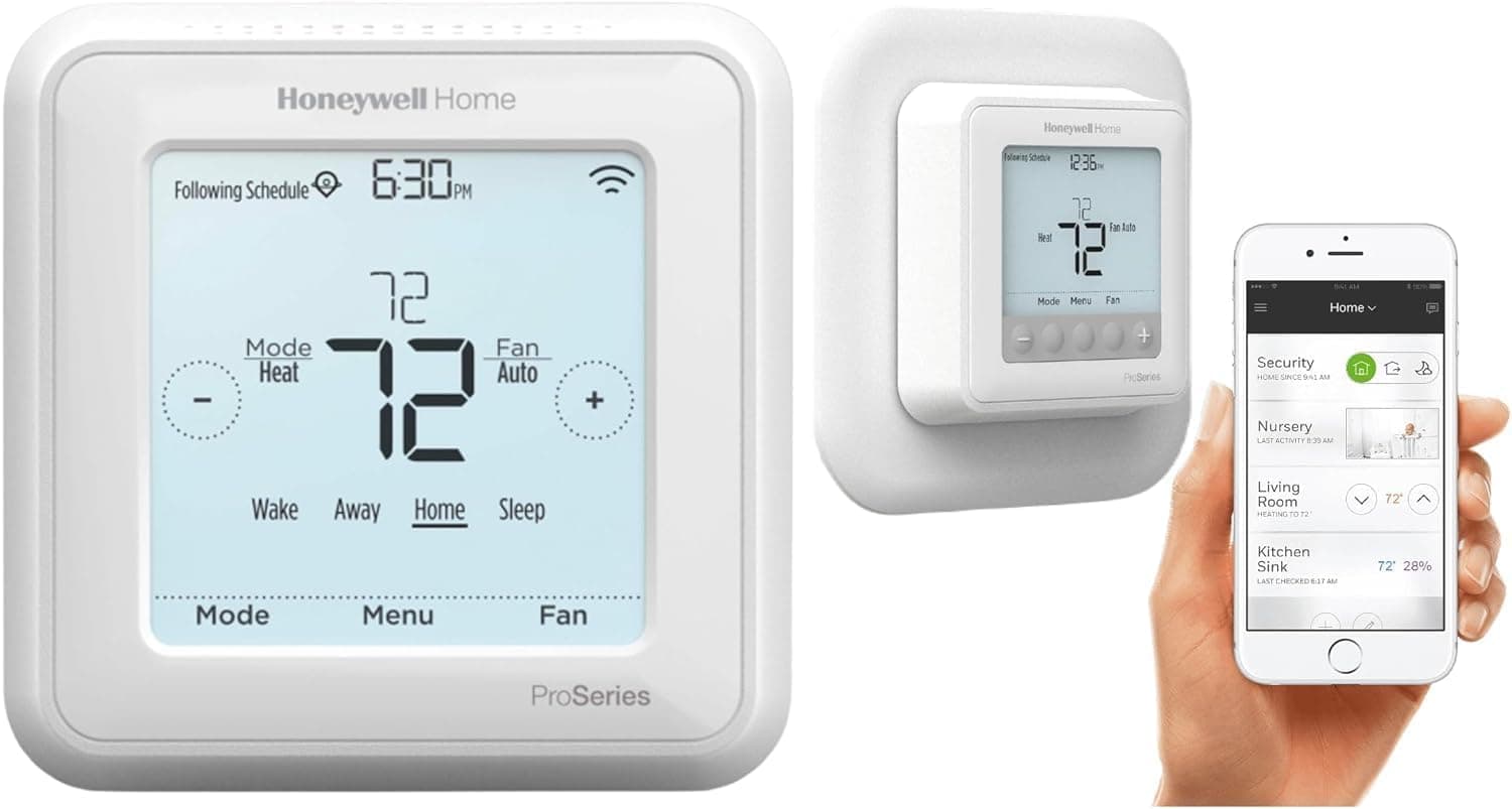 Termostato inteligente Playhardest Honeywell TH6320WF2003 T6 Pro programable con hasta 3 bombas de calor frías/2 o 2 bomba... – Termostato
