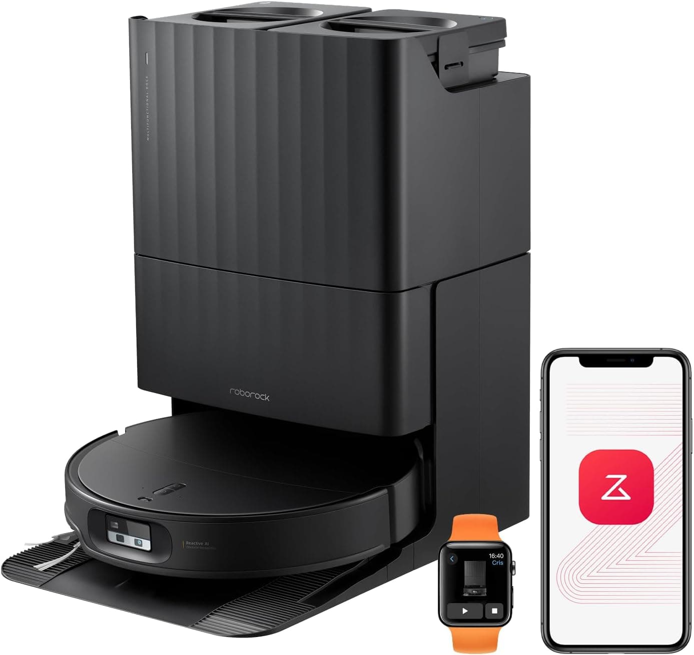roborock Qrevo Edge 2 Robot Aspirador, Succión de 25000 Pa, 7,98 cm Ultrafino para Espacios Reducidos, Base Todo en Uno, S... – roborock