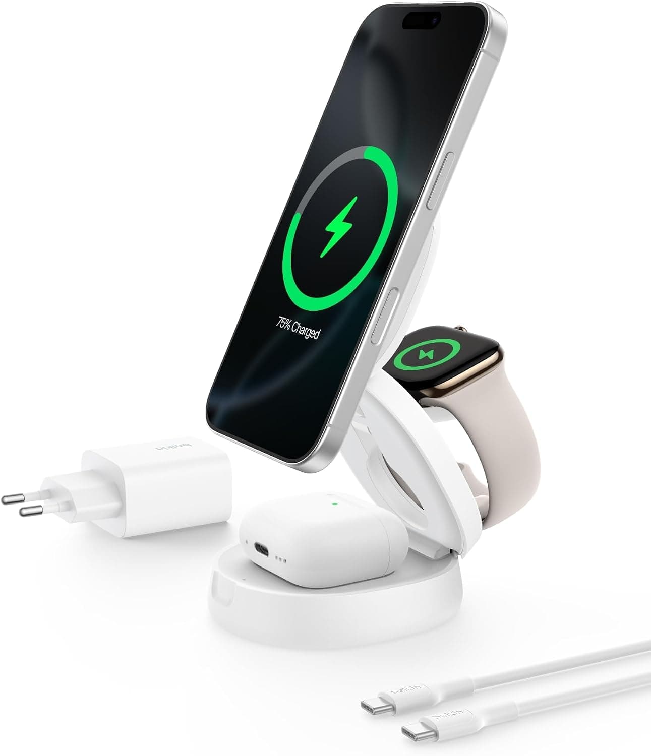 Cargador inalámbrico Belkin BoostCharge Cargador Inalámbrico Certificación Qi2 – Belkin