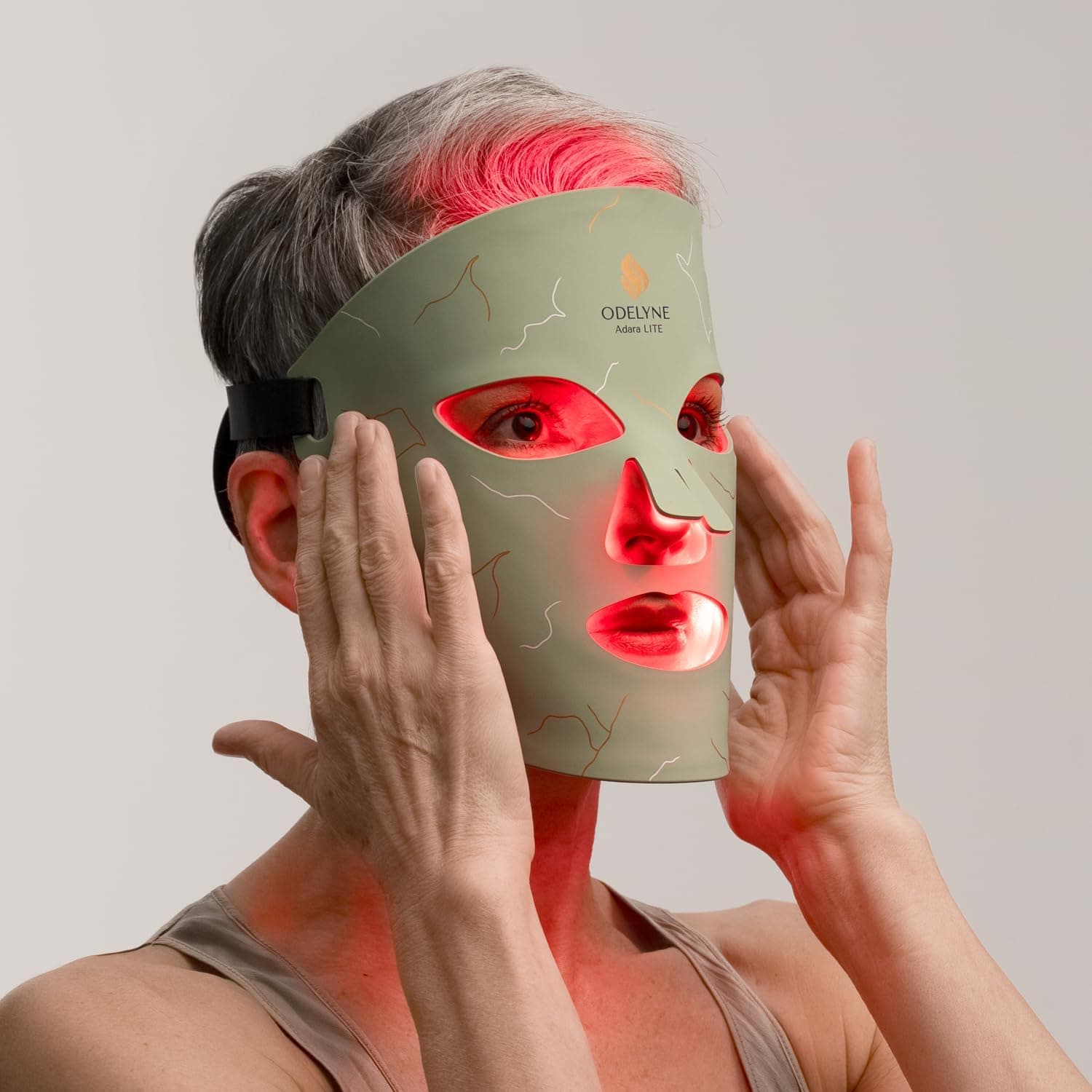 ODELYNE® Adara Lite – Máscara facial LED fototerapia máscara con infrarrojos puro 1072 nm y luz roja, terapia de luz roja ... – ODELYNE