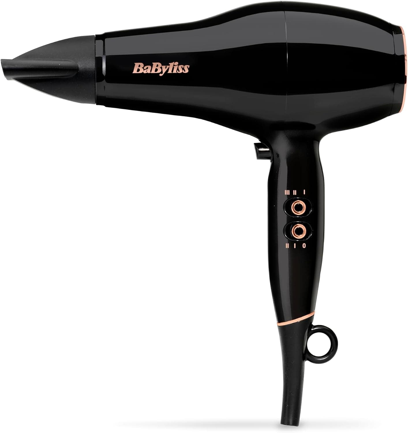 BaByliss Secador de Pelo Pro Power – Secador profesional de 2300 W, Motor AC de salón, Tecnología iónica antiencrespamiento, 3 ajustes de temperatura y 2 velocidades, Negro, D5245E – BaByliss