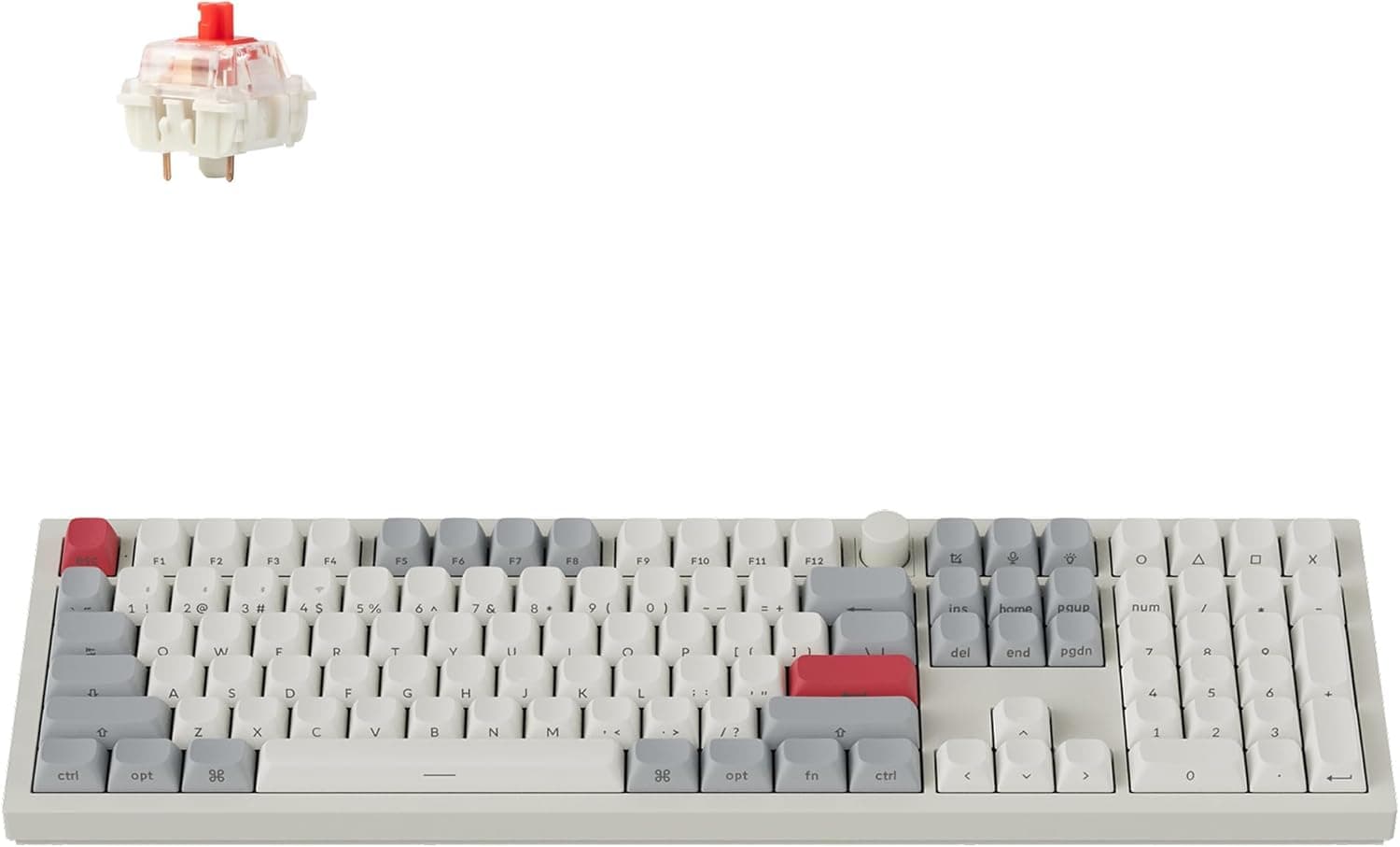 Keychron Q6 Max QMK/LUANCHER Teclado mecánico inalámbrico Bluetooth/2.4 GHz/USB-C con cable, perilla programable de tamaño... – Keychron
