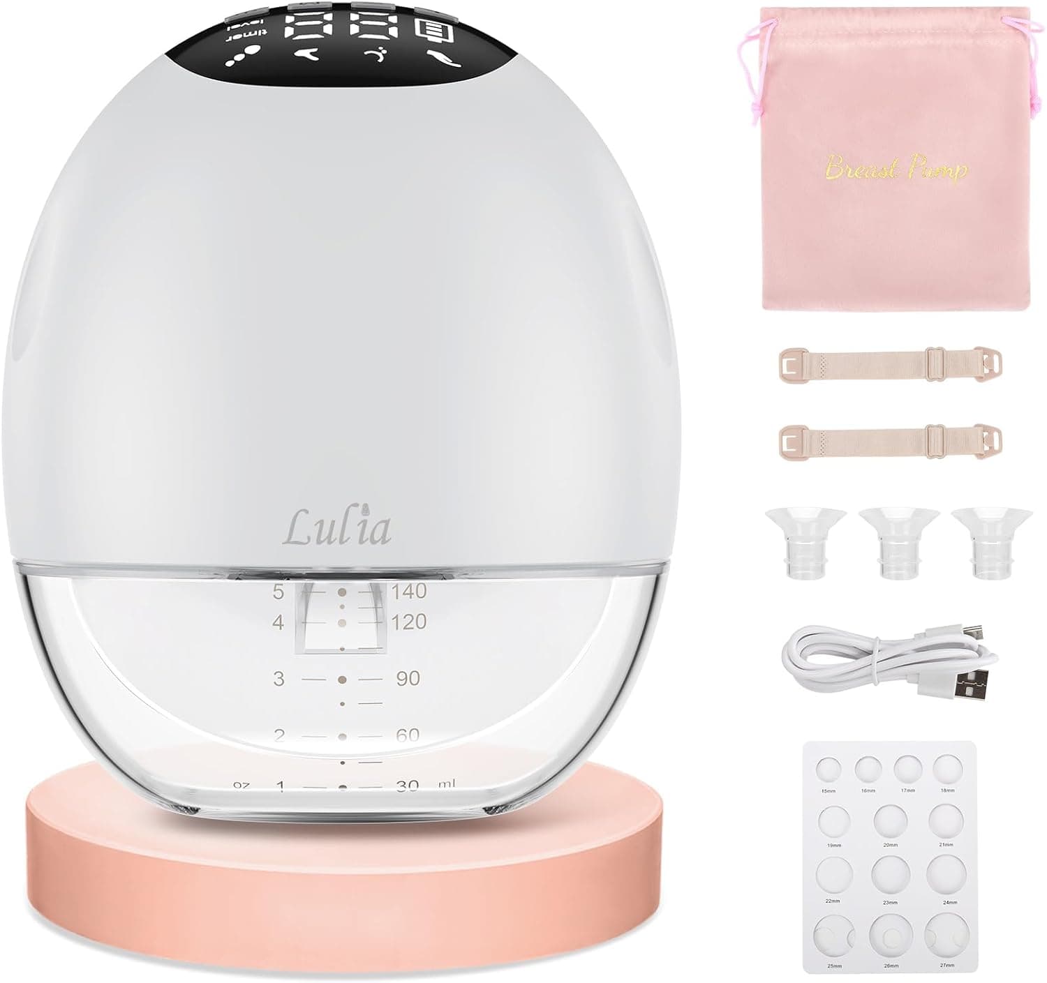 Lulia Sacaleches Electricos, Extractor de Leche Materna con 4 Modos Y 9 Niveles, 380mmHg Succion Fuerte, Discreta, Sacalec... – Lulia
