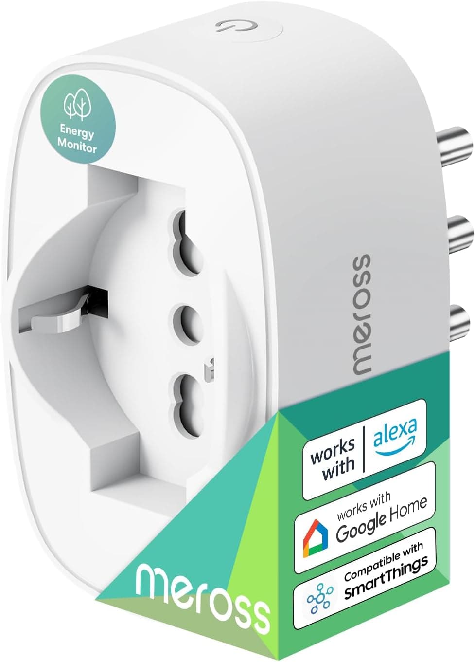 Meross Enchufe inteligente italiano, enchufe WiFi (Type C, F, L) con monitoreo de consumo, enchufe inteligente 16 A, compa... – Meross