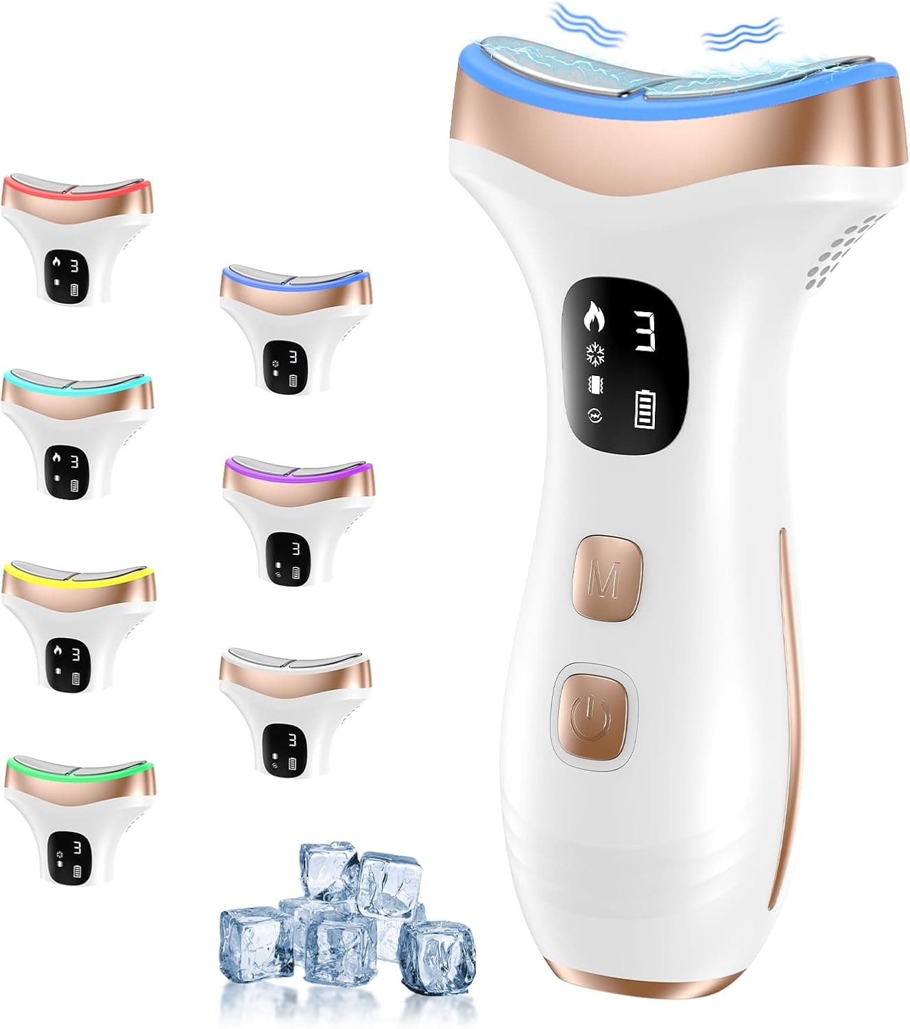 PKBD Masajeador facial eléctrico: tratamiento antiedad contra arrugas y papada, tecnología de calor de 45 °C y frío de 15... – PKBD