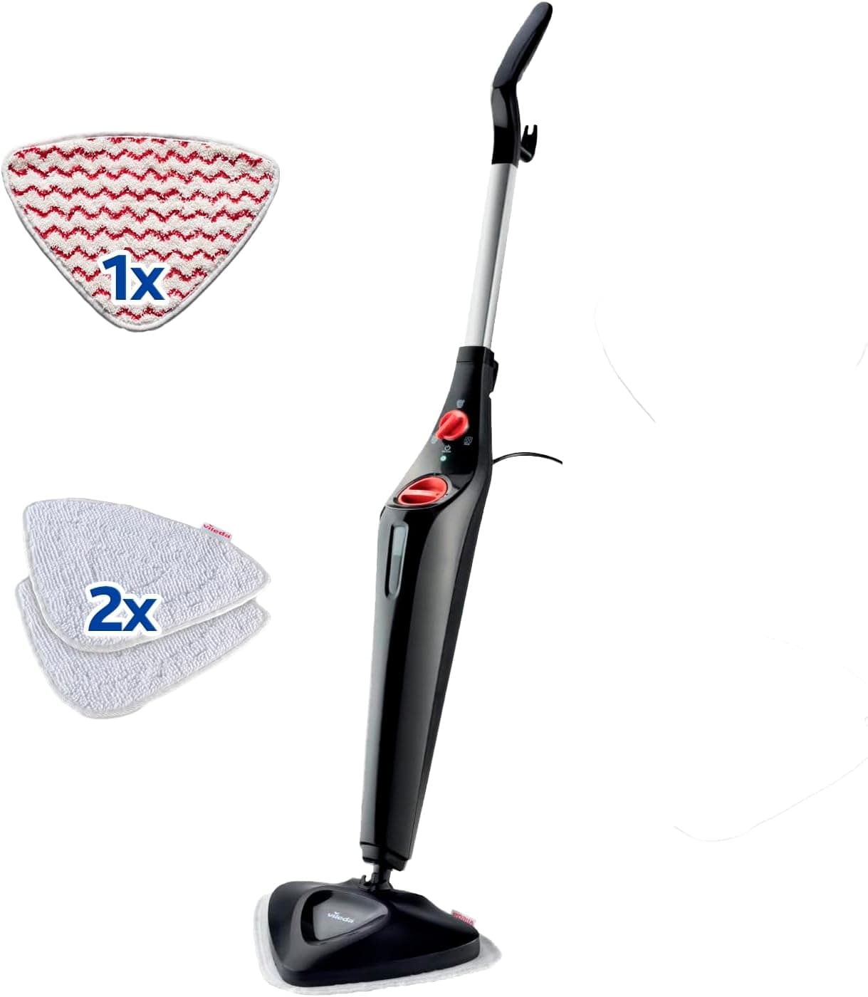 Vileda Steam PLUS, Mopa a Vapor, Limpiador a Vapor para Limpieza Higiénica, Elimina hasta 99,9% de Bacterias, Ideal para A... – Vileda