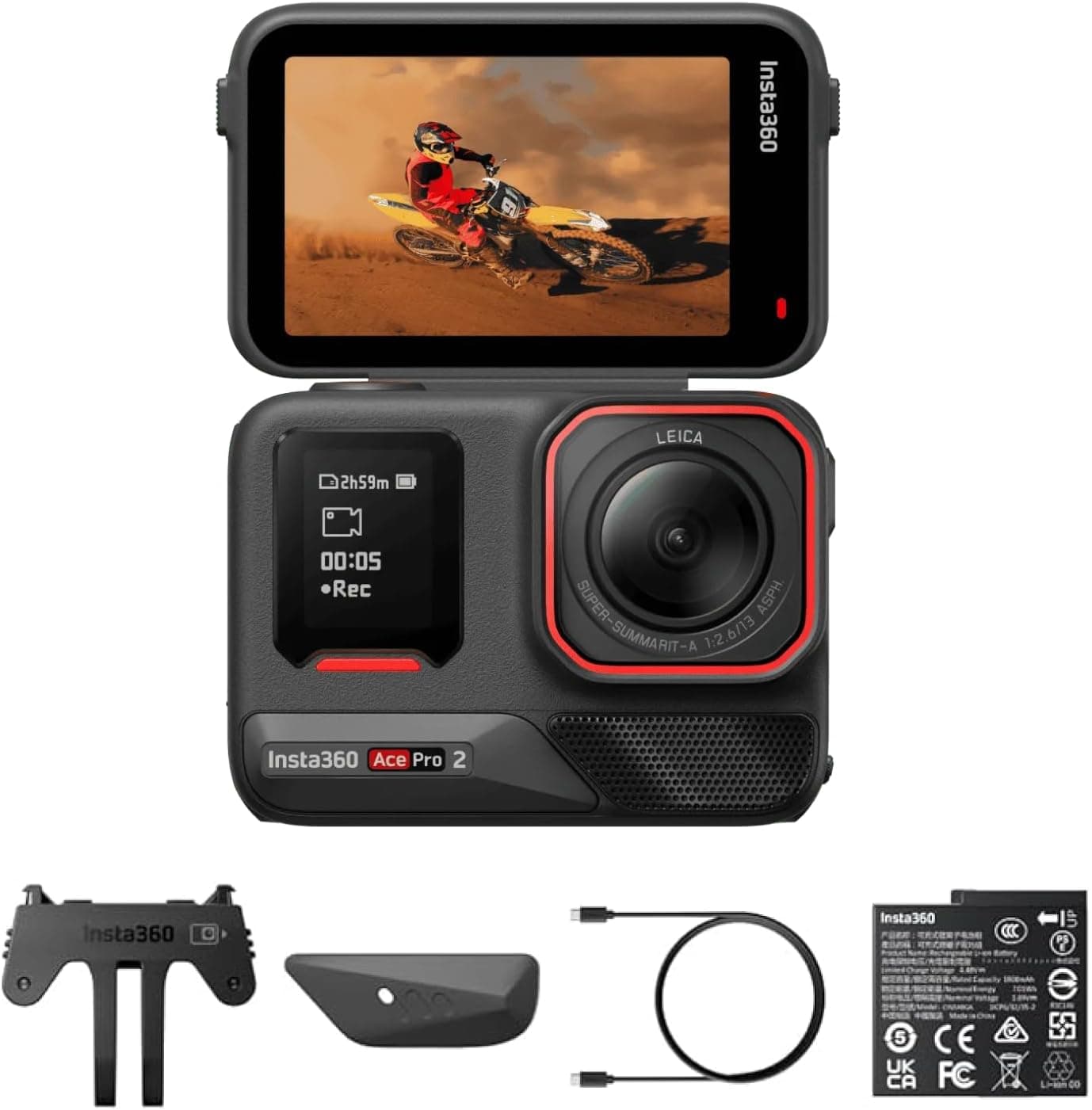 Insta360 Ace Pro 2 8K Cámara de acción alimentada por IA – Insta360