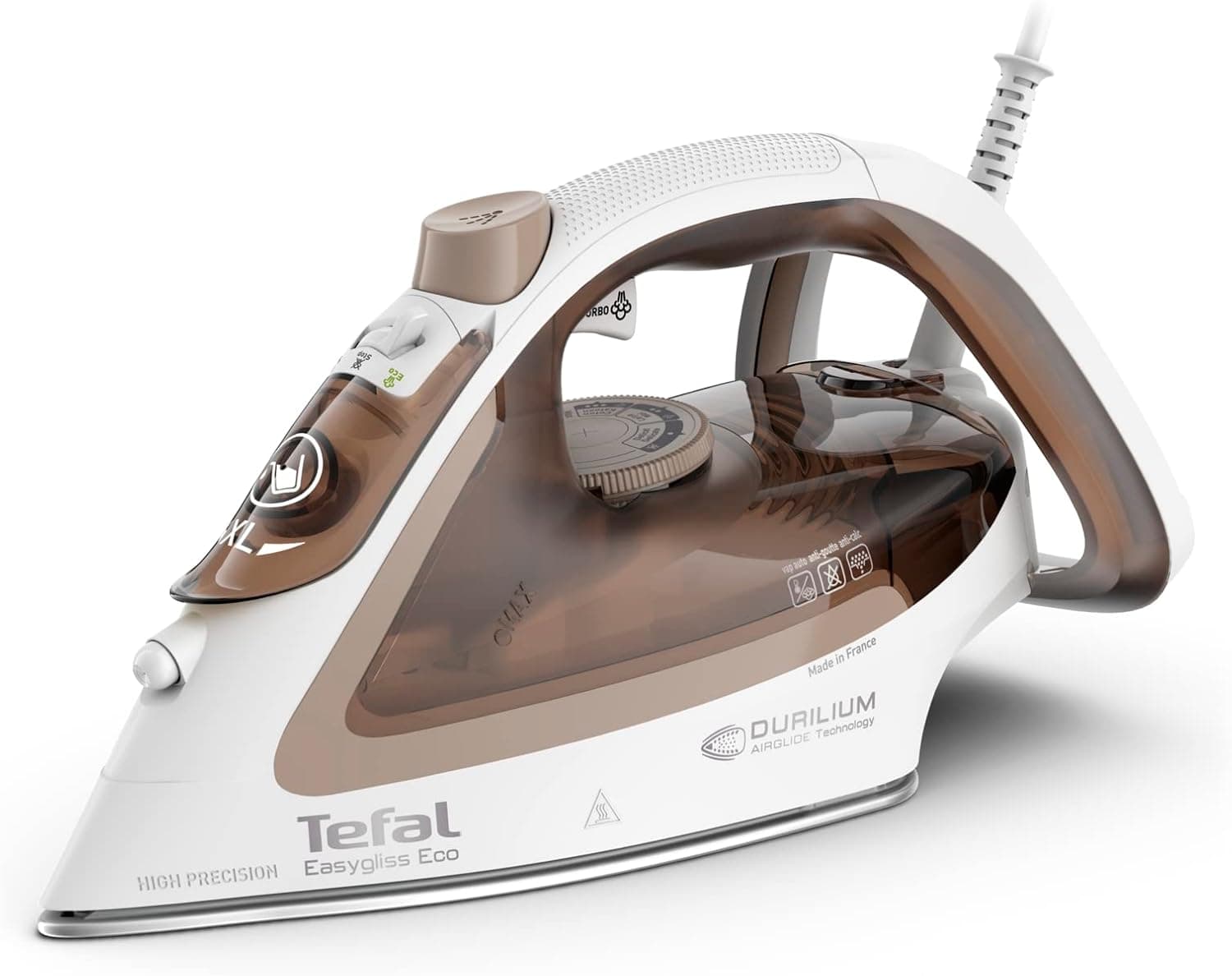 Tefal FV5780 Easygliss Eco - Plancha de vapor (2800 W, 240 g/min, vapor automático, 50 g/min, vapor vertical, suela Durili... – Tefal