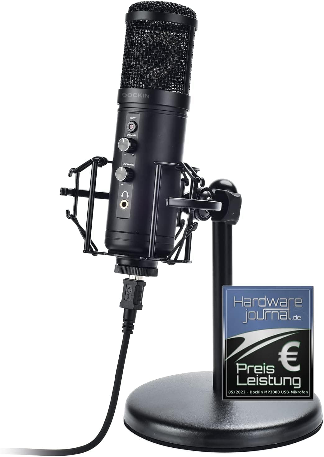 DOCKIN® MP2000 Microfono PC para Streaming, PodCast, Voz, Gaming y Grabaciones Musicales | Microfono condensador | Microfo... – DOCKIN
