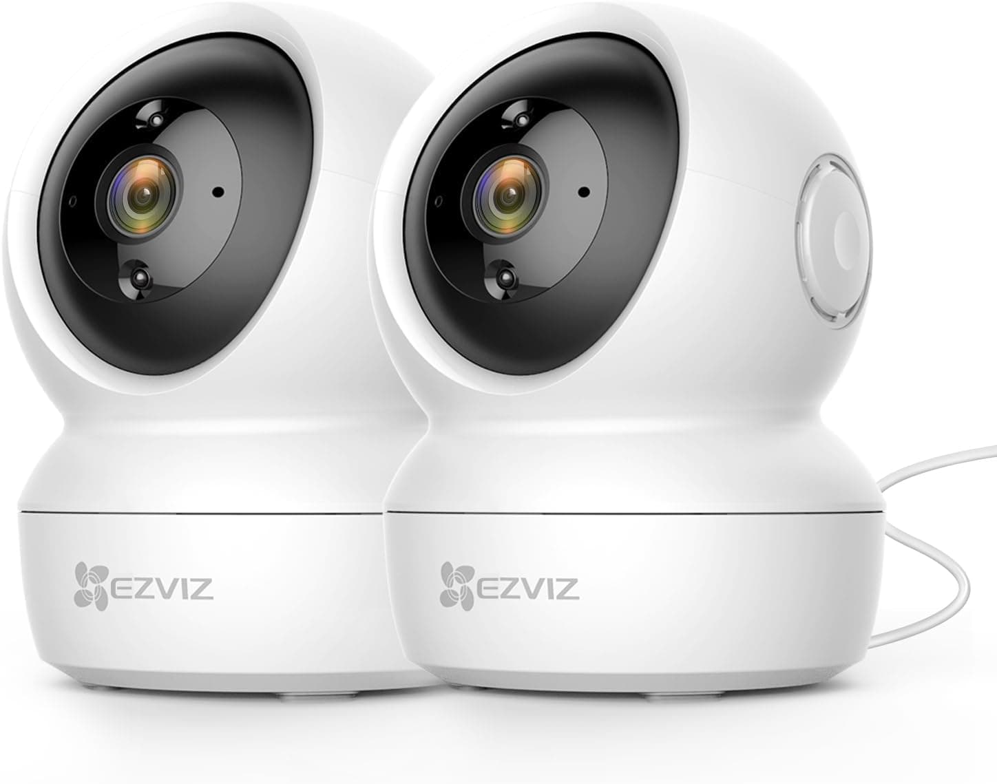 EZVIZ Kit de 2 Cámaras Vigilancia WiFi Interior 360º, C6N Camara Vigilancia Bebe 1080P, Visión Nocturna, Audio Bidireccion... – EZVIZ